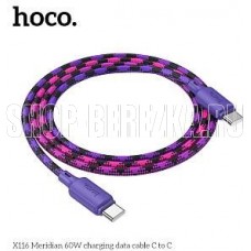 HOCO (6942007650854) X116aa USB 3.0A 60W для Type-C Type-C 1м , Gradient Purple