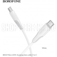 BOROFONE (6941991122026) BX119aa USB 3.0A PD 60W для Type-C Type-C 1м , белый