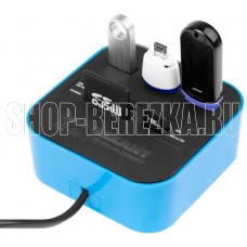 REXANT Разветвитель USB на 3 порта+картридер (все в одном) черный