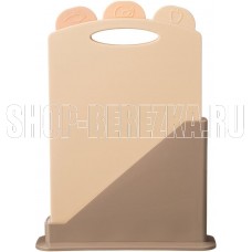 AGNESS НАБОР РАЗДЕЛОЧНЫХ ДОСОК ИЗ 3 ШТ+ПОДСТАВКА 24*7.8*17CM ЦВЕТ: БЕЖЕВЫЙ 671-509