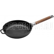 РОССИЯ 0122 Сковорода чугунная, 22 см, со съёмной ручкой