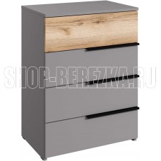 МЕБЕЛЬ-КОМПЛЕКС ЙОРК Комод 4Я Серый шифер/Дуб Делано