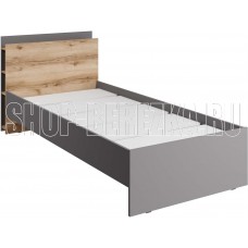 МЕБЕЛЬ-КОМПЛЕКС ЙОРК Кровать 900*2000 Серый шифер/Дуб Делано МЕБЕЛЬ-КОМПЛЕКС ЙОРК Кровать 900*2000 Серый шифер/Дуб Делано