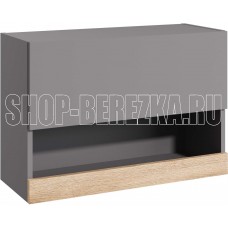 МЕБЕЛЬ-КОМПЛЕКС ЙОРК Полка навесная с дверкой Серый шифер/Дуб Делано