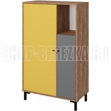 МЕБЕЛЬ-КОМПЛЕКС JAM Шкаф для одежды Дуб крафт табачный/Серый шифер/Сэнд