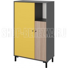 МЕБЕЛЬ-КОМПЛЕКС JAM Шкаф для одежды Серый шифер/Грэви/Сэнд