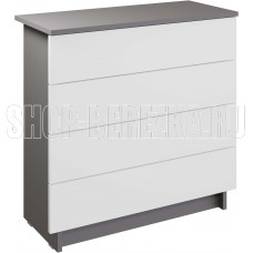 МЕБЕЛЬ-КОМПЛЕКС ЛАЙТ Комод 4Я Серый шифер/Белый
