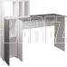 МЕБЕЛЬ-КОМПЛЕКС ЛАЙТ Стол рабочий комбинированный Белый/Серый шифер
