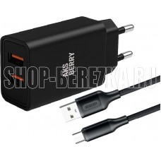 AKSBERRY (6900209220015) T38 2 USB 2.4A + кабель MicroUSB, черный