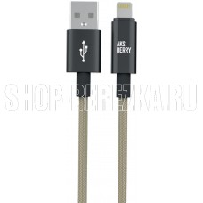 AKSBERRY (6900295500015) X163 Nylon silk USB-A ? Lightning, бежевый