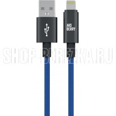 AKSBERRY (6900295520013) X163 Nylon silk USB-A ? Lightning, синий