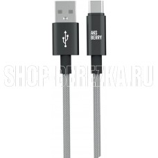 AKSBERRY (6900295570018) X163 Nylon silk USB-A - Type-C, серый