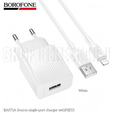 BOROFONE (6941991122583) BAS71Ai 1USB 2.1A для Lightning 8-pin White