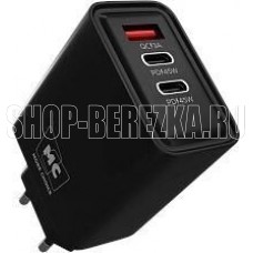 MORE CHOICE (4620202555625) NC90 1USB+2Type-C 3.0A PD 45W Black