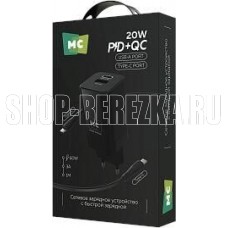 MORE CHOICE (4620202555786) NC85a 1USB+1Type-C 3.0A PD 20W+QC3.0 Type-C Type-C Black