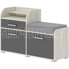 BONMEBEL ВИКТОРИЯ 26 Тумба Дуб крафт белый/Антрацит (1 кор.)