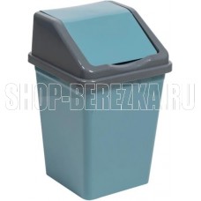 VIOLET с подвижной крышкой 16л квадратное (бирюзово-синий/серый) 941655