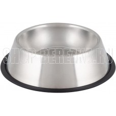 РЫЖИЙ КОТ Миска для животных с антискользящим дном, нержавеющая сталь, резина, 600 мл (106768)