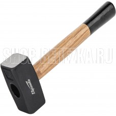 SPARTA Кувалда, 1500 г, кованая головка, деревянная двухцветная рукоятка 10907