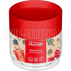 HOMVER Емкость для сыпучих продуктов 0,5л (красный) 223138006/03