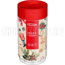 HOMVER Емкость для сыпучих продуктов 1л (красный) 223138106/03