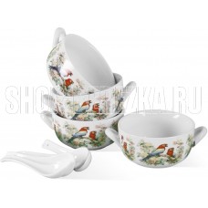 POMIDORO POMI D'ORO P290038 Набор бульонниц с ложками