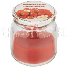 ВОЛШЕБНАЯ СТРАНА Свеча ароматическая Сладкая клубника в банке (105749)