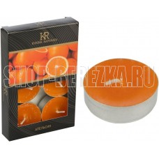 KUKINA RAFFINATA Свеча ароматическая чайная малая 6 шт. Апельсин (арт. 202857) (007910)