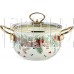 AGNESS 943-083 CELEBRATION эмал. со стекл.крышкой 2.0л 18*11см