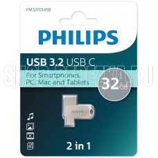 PHILIPS 2-in-1 32Gb серебристый (FM32FD145B/97)