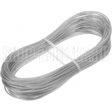 СИБРТЕХ Трос металлополимерный прозрачный ПР-2.5, толщина 2.5 мм, моток 20 метров 47627
