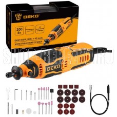 DEKO DKRT200W в кейсе, с регулировкой скорости, 200 Вт, + набор аксессуаров 43 083-1066