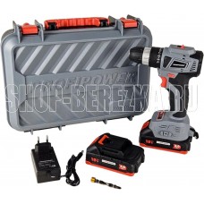 PROFIPOWER E0146 Аккумуляторный бесщеточный шуруповерт MKBL-18BT (18В,Li-ion-2шт, 2.0Ач, 0,8-10мм,40нм,магнитная бита, З/У, в кейсе)