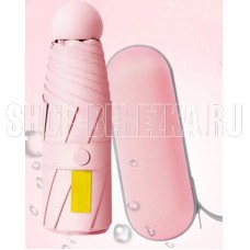 РЫЖИЙ КОТ Зонт мини складной (в чехле-капсуле), 90 см, серый (108793)