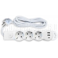 СПУТНИК Mi303USB 2.1A 3роз* 1,5м белый СПУТНИК Mi303USB 2.1A 3роз* 1,5м белый