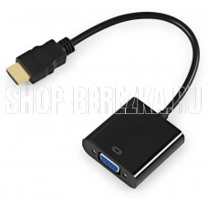 KINGPRICE Переходник VGA KP-HDMI(m)-VGA(f), HDMI (m) - VGA (f), 0.1м, черный