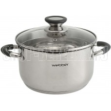 WEBBER BE-373/2 Кастрюля из нерж стали со стеклянной крышкой (d=20; 3,6 л) (4)