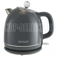 DELTA LUX DE-1018 (1,7 л. металл/пластик) серый