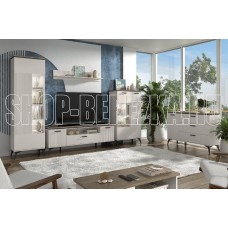 АНРЭКС VINATI Шкаф с витриной 1V Цвет ПЕРСИДСКИЙ ЖЕМЧУГ/АМАРОК (3 уп.)