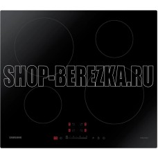 SAMSUNG Индукционная варочная поверхность NZ64H37070K/WT, конфорок: 4 шт., стеклокерамика, независимая, черный