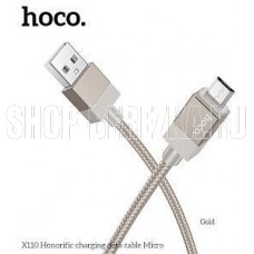 HOCO (6942007646796) X110m для micro USB , 1 м, Gold