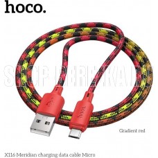 HOCO (6942007650809) X116m для micro USB , 1 м, Gradient Red