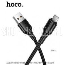 HOCO (6942007658881) X120m для micro USB , 1 м, Black