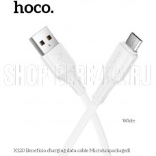 HOCO (6942007658898) X120m для micro USB , 1 м, White
