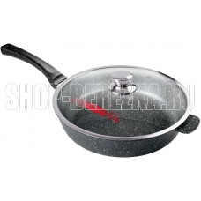 РОССИЯ Сковорода 280/70мм Гранит пласт/руч. с кр. (п/у), с2852аг