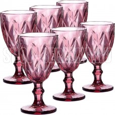 LORAINE 60433 Набор бокалов 340 мл 6 шт розовый LR (х4)