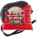 MATRIX Рулетка Double fixation,7,5 м х 25 мм,обрезиненный корпус,двойная плавная фиксация 31058