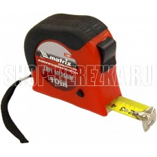 MATRIX Рулетка Double fixation,10 м х 25 мм,обрезиненный корпус,двойная плавная фиксация 31061