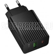 BOROFONE (6941991122897) BAS76Aia 1USB+1Type-C 3.0A PD30W+QC3.0 Black