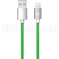 AKSBERRY (6900327640016) X165 Liquid silicone USB A -Lightning, зеленый